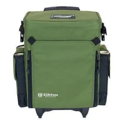 Elkton Outdoors Rolling Tackle Box With Removable Tackle Trays SPORTING GOODS