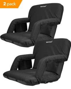 Driftsun Two-Pack Folding Stadium Seats, Reclining Bleacher Chairs HOME GOODS