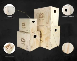 Ultra Fitness Gear 3 In 1 Wood Plyo Box For Jump, Crossfit, Plyometrics. Sizes: 30/24/20, 24/20/16, 20/18/16, Or 16/14/12 SPORTING GOODS