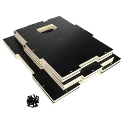 Ultra Fitness Gear 3 In 1 Anti-Slip Wood Plyo Box For Jump, Crossfit, Plyometrics. Sizes: 30/24/20, 24/20/16, 20/18/16, Or 16/14/12