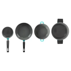 Zelancio 7 Piece Cast Aluminum Ceramic Coated Nonstick Cookware Set, Induction Base