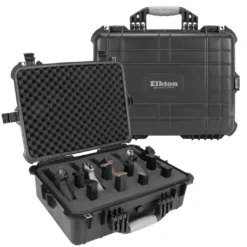 Elkton Outdoors SPORTING GOODS Hard 5 Pistol Gun Case With Locking Holes & Auto Pressure Adjustment