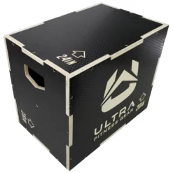 Ultra Fitness Gear 3 In 1 Anti-Slip Wood Plyo Box For Jump, Crossfit, Plyometrics. Sizes: 30/24/20, 24/20/16, 20/18/16, Or 16/14/12