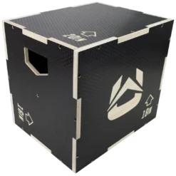 Ultra Fitness Gear 3 In 1 Anti-Slip Wood Plyo Box For Jump, Crossfit, Plyometrics. Sizes: 30/24/20, 24/20/16, 20/18/16, Or 16/14/12