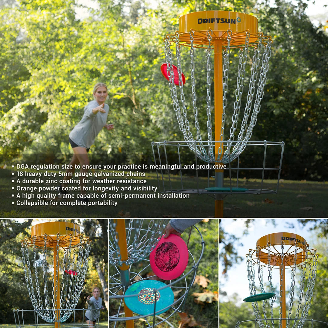 SPORTING GOODS Driftsun Typhoon Heavy Duty Disc Golf Basket, Portable Practice Target 2 SPORTING GOODS Driftsun Typhoon Heavy Duty Disc Golf Basket, Portable Practice Target