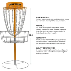 SPORTING GOODS Driftsun Typhoon Heavy Duty Disc Golf Basket, Portable Practice Target 10 SPORTING GOODS Driftsun Typhoon Heavy Duty Disc Golf Basket, Portable Practice Target