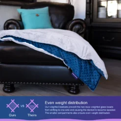 Moonstone HOME GOODS Premium Weighted Blanket In Minky Duvet Cover