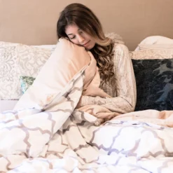Moonstone HOME GOODS Premium Weighted Blanket In Minky Duvet Cover
