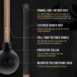 Ultra Fitness Gear Ultra Fitness Workout Mace Bell - 8 & 12 Lbs Sledge Hammer With Anti-Slip Handle For Functional Core Training Exercise