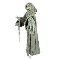 Holidayana Patio & Outdoors Animatronic Floating Skeleton - Sound And Touch Activated Halloween Decoration With Lighted Eyes And Scary Sounds