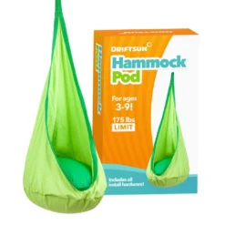 Driftsun Kids Indoor And Outdoor Hammock Pod Package, Green Trim 18 Driftsun Kids Indoor And Outdoor Hammock Pod Package, Green Trim