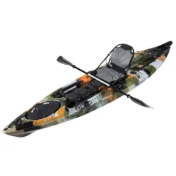 Elkton Outdoors Auklet 12 Foot Single Person Sit On Top Fishing Kayak With SmartTracker Rudder And Aluminum Framed Seat SPORTING GOODS