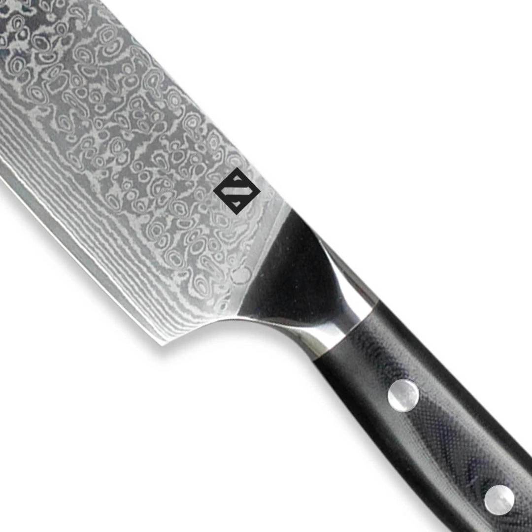 Zelancio HOME GOODS 3 Piece Damascus Knife Set VG-10 High Carbon Steel Core, Polished G-10 Handle 4 Zelancio HOME GOODS 3 Piece Damascus Knife Set VG-10 High Carbon Steel Core, Polished G-10 Handle