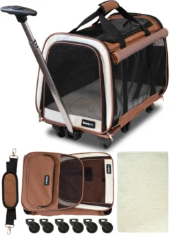 Marketfleet Inc. Outdoors Airline Approved Rolling Pet Travel Carrier