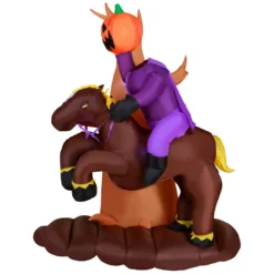 Holidayana HOME GOODS 8 Ft Headless Horseman With Jack O' Lantern Head Halloween Inflatable 19 Holidayana HOME GOODS 8 Ft Headless Horseman With Jack O' Lantern Head Halloween Inflatable