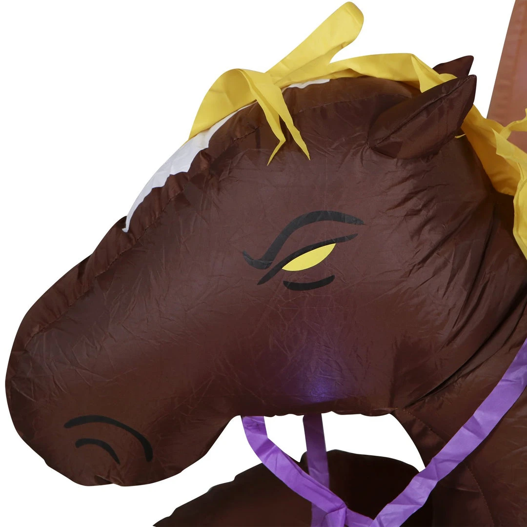 Holidayana HOME GOODS 8 Ft Headless Horseman With Jack O' Lantern Head Halloween Inflatable 9 Holidayana HOME GOODS 8 Ft Headless Horseman With Jack O' Lantern Head Halloween Inflatable