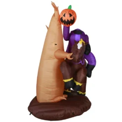Holidayana HOME GOODS 8 Ft Headless Horseman With Jack O' Lantern Head Halloween Inflatable 16 Holidayana HOME GOODS 8 Ft Headless Horseman With Jack O' Lantern Head Halloween Inflatable