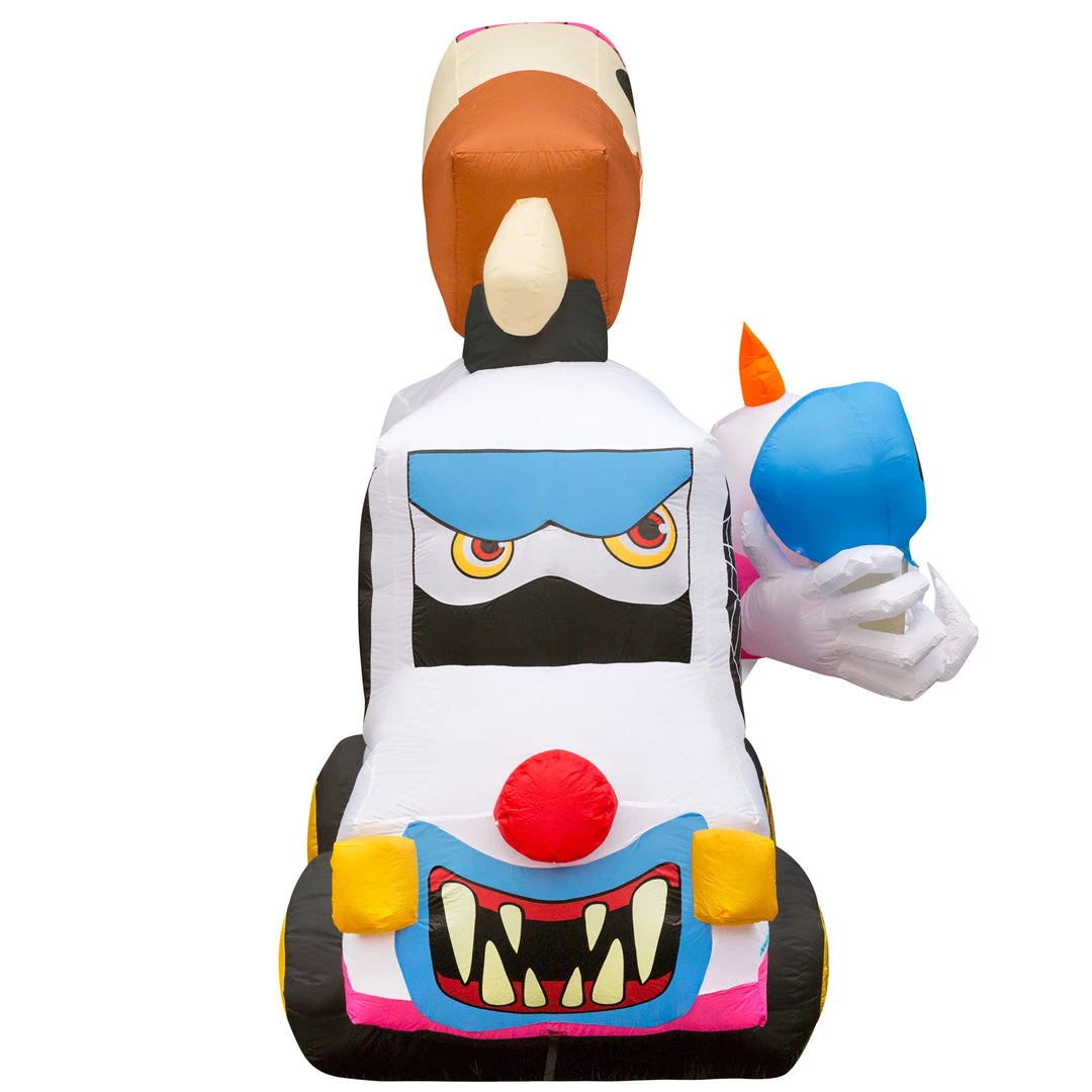 Holidayana 8 Ft Inflatable Halloween Clown Ice Cream Truck Yard Decoration 4 Holidayana 8 Ft Inflatable Halloween Clown Ice Cream Truck Yard Decoration