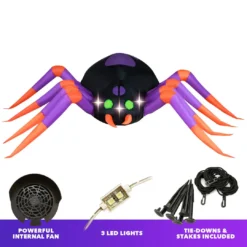 Holidayana 8 Ft Long Creepy Crawly Spider Halloween Inflatable 11 Holidayana 8 Ft Long Creepy Crawly Spider Halloween Inflatable