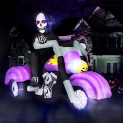 Holidayana HOME GOODS 8 Ft Long Reaper On Trike Chopper Halloween Inflatable