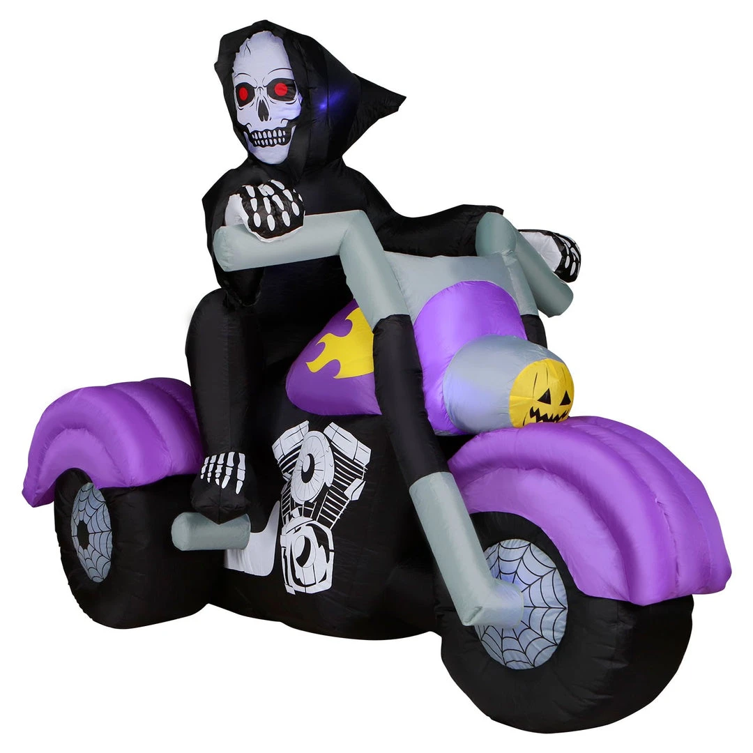 Holidayana HOME GOODS 8 Ft Long Reaper On Trike Chopper Halloween Inflatable 10 Holidayana HOME GOODS 8 Ft Long Reaper On Trike Chopper Halloween Inflatable
