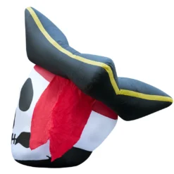 Holidayana 5 Ft Inflatable Halloween Pirate Skull Yard Decoration