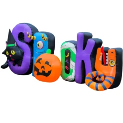 Holidayana 9 Ft Inflatable Halloween Spooky Sign Yard Decoration Lawn Inflatables