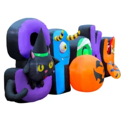 Holidayana 9 Ft Inflatable Halloween Spooky Sign Yard Decoration Lawn Inflatables