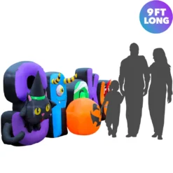 Holidayana 9 Ft Inflatable Halloween Spooky Sign Yard Decoration Lawn Inflatables