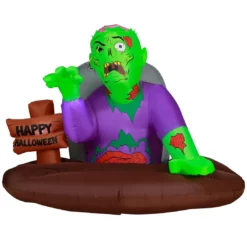 Holidayana 5 Ft Resurrected Graveyard Zombie Halloween Inflatable HOME GOODS