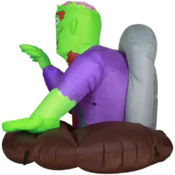 Holidayana 5 Ft Resurrected Graveyard Zombie Halloween Inflatable HOME GOODS
