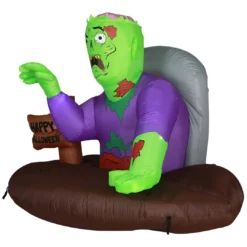 Holidayana 5 Ft Resurrected Graveyard Zombie Halloween Inflatable HOME GOODS