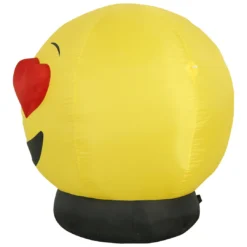 Holidayana HOME GOODS 4.5 Ft Heart Eyes Emoji Inflatable Yard Decoration With Built-in Bulbs, Tie-Downs, And Fan