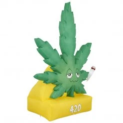 Holidayana 6 Ft Giant Weed Inflatable Yard Decoration With Built-in Bulbs, Tie-Downs, And Fan 8 Holidayana 6 Ft Giant Weed Inflatable Yard Decoration With Built-in Bulbs, Tie-Downs, And Fan