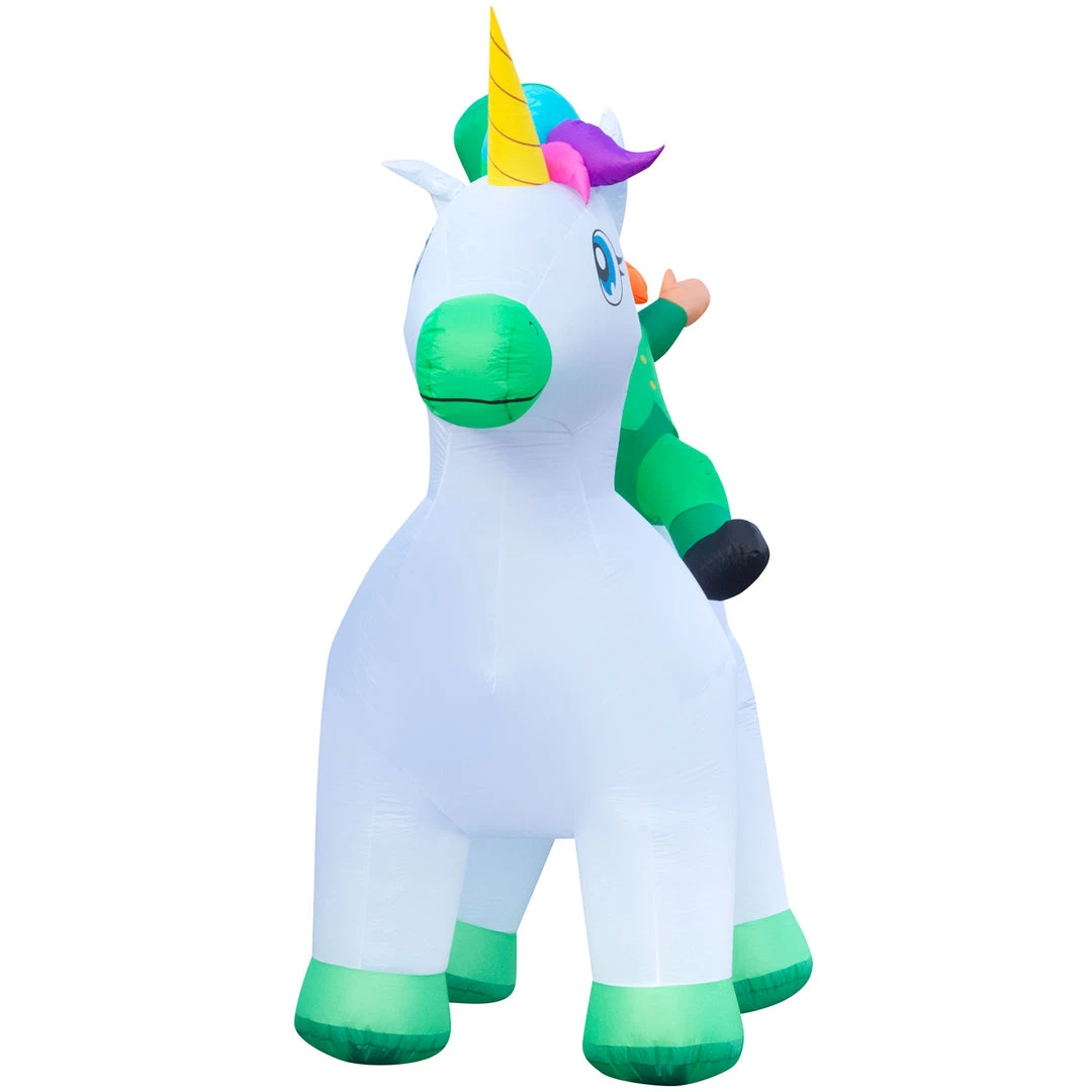 Holidayana 9ft Tall Saint Patrick's Day Leprechaun Riding Unicorn Lawn Inflatable, Bright Lights, Built-in Fan, And Included Stakes And Ropes Holiday Decorations 5 Holidayana 9ft Tall Saint Patrick's Day Leprechaun Riding Unicorn Lawn Inflatable, Bright Lights, Built-in Fan, And Included Stakes And Ropes Holiday Decorations