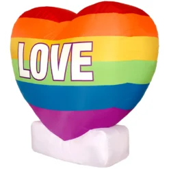 Holidayana LAWN & GARDEN DECOR 6ft Tall Valentine's Day "Love" Rainbow Heart Lawn Inflatable, Bright Lights, Built-in Fan, And Included Stakes And Ropes