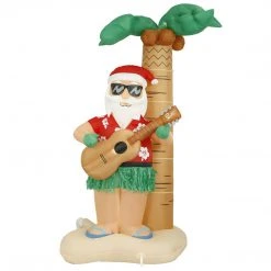 Holidayana 8 Ft Inflatable Christmas Hula Santa Outdoor Decoration With LED Lights, Fan, And Stakes HOME GOODS 9 Holidayana 8 Ft Inflatable Christmas Hula Santa Outdoor Decoration With LED Lights, Fan, And Stakes HOME GOODS