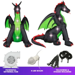 Holidayana HOME GOODS 9ft Inflatable Halloween Dragon