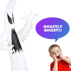 Holidayana 9 Ft Ghost With Multi-Colored Lights Halloween Inflatable HOME GOODS 11 Holidayana 9 Ft Ghost With Multi-Colored Lights Halloween Inflatable HOME GOODS