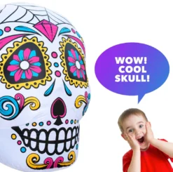Holidayana Inflatable Halloween Skull Decoration With Built-In Fan And LED Lights HOME GOODS