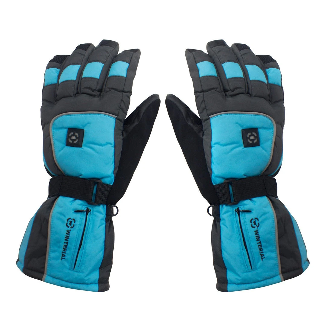 Winterial Heated Snow Gloves Blue Medium 1 Winterial Heated Snow Gloves Blue Medium