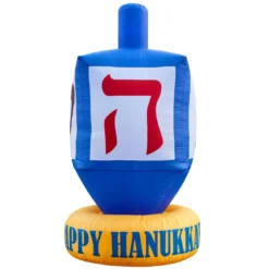 Holidayana Inflatable Dreidel Hanukkah Decoration With Built-In Fan And LED Lights