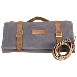 Zelancio Waxed Canvas Knife Roll Bag With 9 Knife Slots And 4 Pockets For Additional Tools And Accessories, Ultra Portable And Safe, Fits All Knife Sets