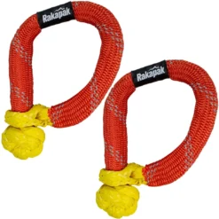VEHICLE ACCESSORIES Rakapak UHMWPE Soft Shackle Rope Set Of Two, 31,000 LBS Breaking Strength, For Winching