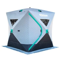 Elkton Outdoors Portable 3-Person Ice Fishing Tent Shelter With Ventilation Windows & Carry Pack SPORTING GOODS