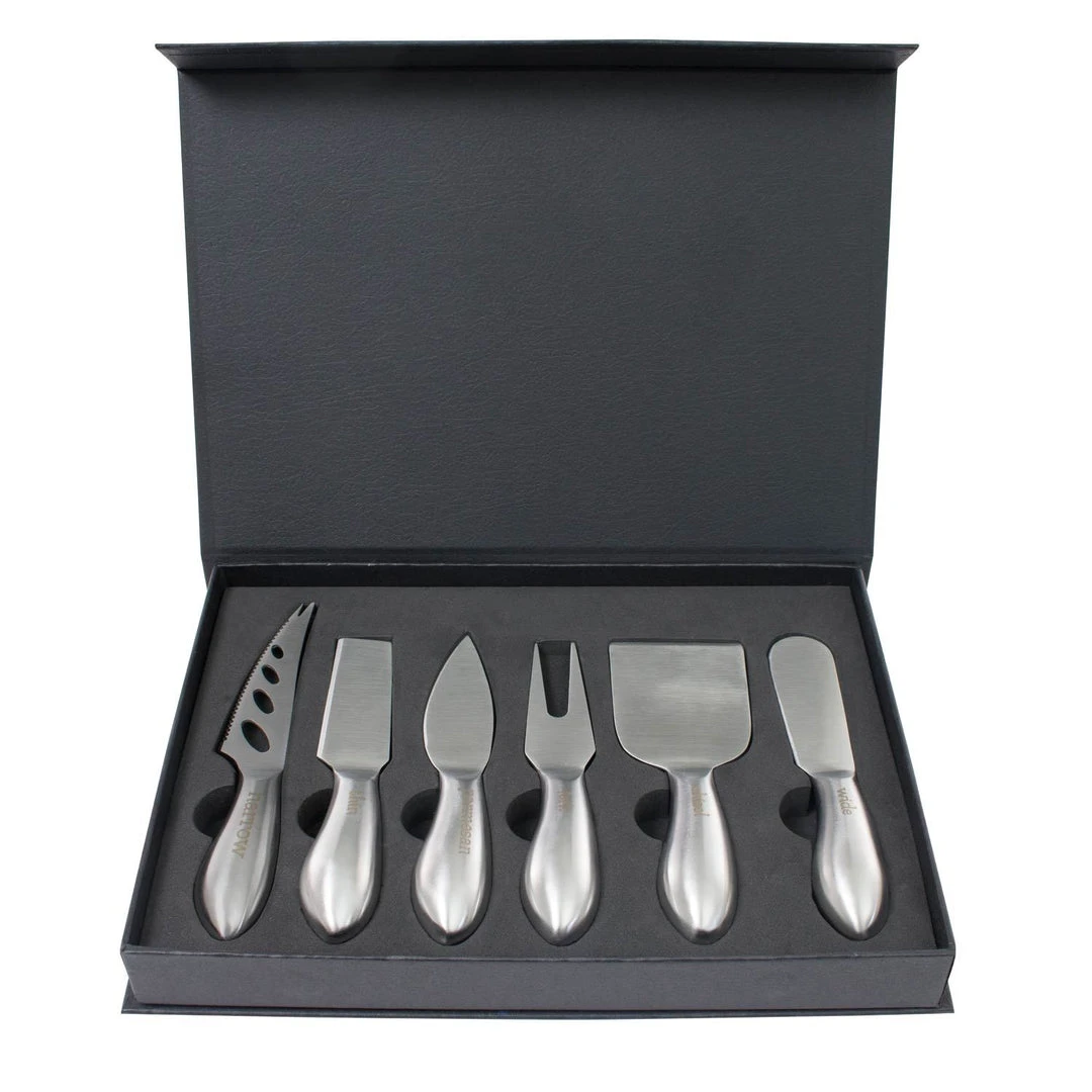 Zelancio Premium Stainless Steel Cheese Tool Set, Includes 6 Piece Cheese Knife Box Set, Cut, Spread, Shave And Serve All Your Favorite Cheeses HOME GOODS 1 Zelancio Premium Stainless Steel Cheese Tool Set, Includes 6 Piece Cheese Knife Box Set, Cut, Spread, Shave And Serve All Your Favorite Cheeses HOME GOODS