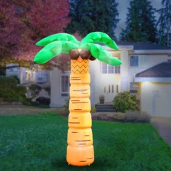Holidayana Inflatable Palm Tree With Coconuts Decoration With Built-In Fan And LED Lights HOME GOODS