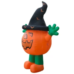 Holidayana Inflatable Halloween Pumpkin Man Decoration With Built-in Fan And LED Lights