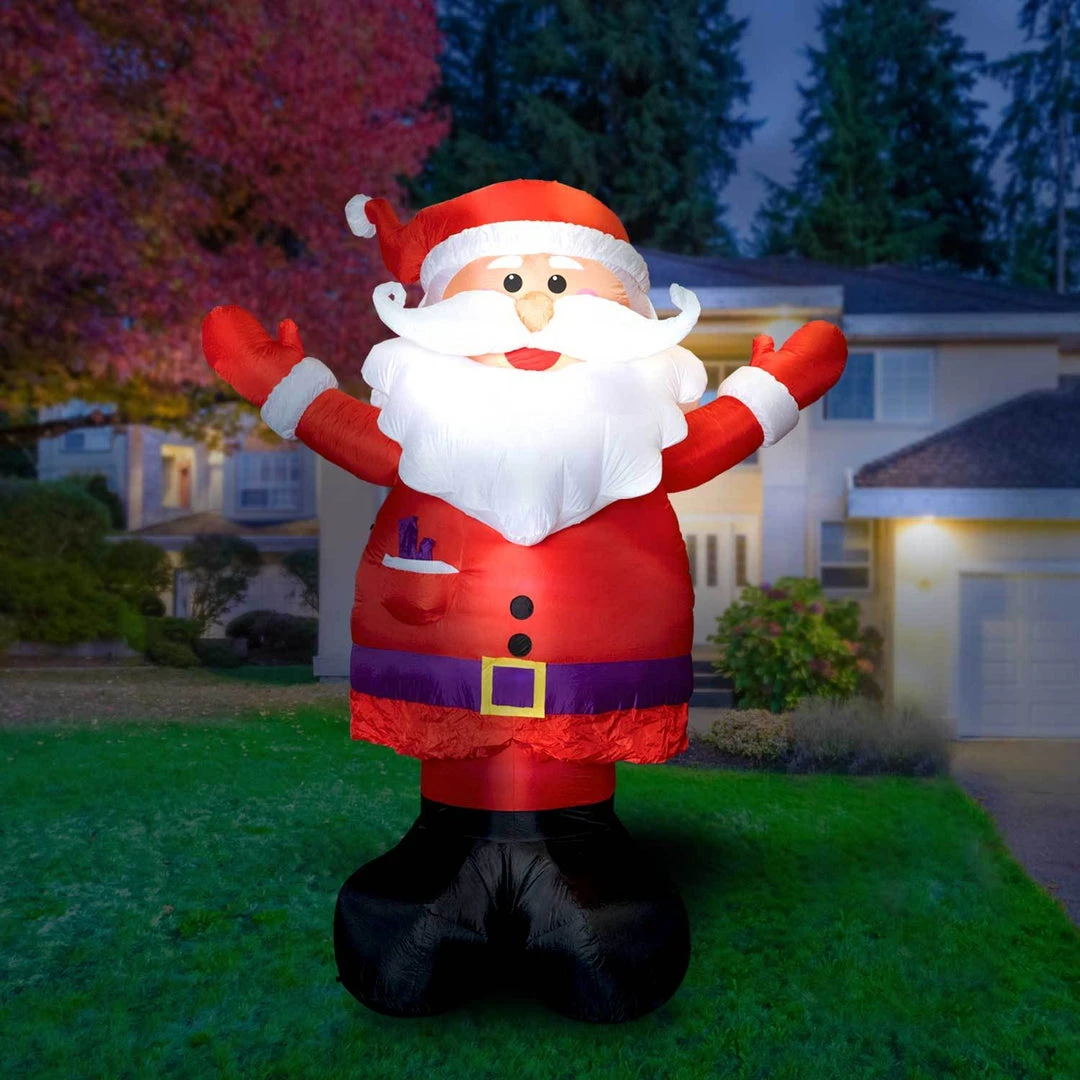 Holidayana Inflatable Santa Christmas Decoration With Built-In Fan And LED Lights 1 Holidayana Inflatable Santa Christmas Decoration With Built-In Fan And LED Lights