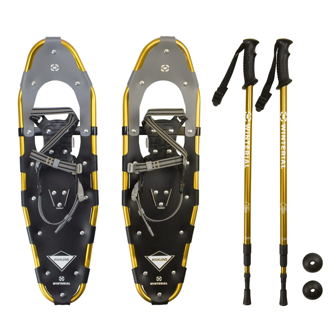 Winterial Highland 30-Inch Snowshoes - Gold - Includes Poles And Case SPORTING GOODS 1 Winterial Highland 30-Inch Snowshoes - Gold - Includes Poles And Case SPORTING GOODS